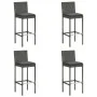 Garden table and high stools 5 pieces gray synthetic rattan by vidaXL, Garden sets - Ref: Foro24-3064833, Price: 392,10 €, Di...