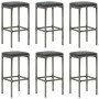 7-piece garden bar furniture set and gray synthetic rattan cushions by vidaXL, Garden sets - Ref: Foro24-3064824, Price: 298,...