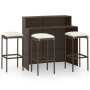 4-piece garden bar furniture set and brown cushions by vidaXL, Garden sets - Ref: Foro24-3064875, Price: 294,85 €, Discount: %