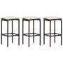 4-piece garden bar furniture set and brown cushions by vidaXL, Garden sets - Ref: Foro24-3064875, Price: 294,85 €, Discount: %