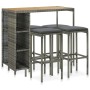 5-piece garden bar set and gray synthetic rattan cushions by vidaXL, Garden sets - Ref: Foro24-3064917, Price: 272,42 €, Disc...