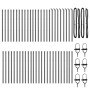 Poste de cerca 52 pcs Gris 3.2 x 3.2 x 100 cm Acero