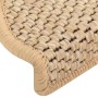 Selbstklebende Sisal-Treppenmatte, 15 Stück, beige, 65x21x4 cm. von vidaXL, Treppenmatten - Ref: Foro24-326880, Preis: 107,34...