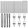 Poste de cerca 26 pcs Gris 3.2 x 3.2 x 120 cm Acero