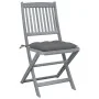 Klappbare Gartenstühle 2 Stück Kissen massives Akazienholz von vidaXL, Gartenstühle - Ref: Foro24-3064552, Preis: 118,93 €, R...
