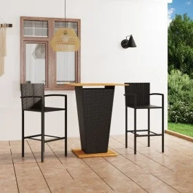 3-Piece Black Garden Bar Set by vidaXL, Garden sets - Ref: Foro24-3064868, Price: 364,66 €, Discount: %