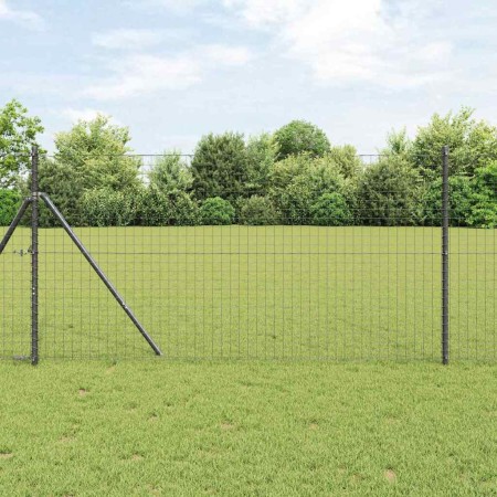 Poste de cerca 52 pcs Gris 3.2 x 3.2 x 170 cm Acero