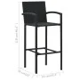 Conjunto de bar para jardín 3 piezas negro de vidaXL, Conjuntos de jardín - Ref: Foro24-3064868, Precio: 383,67 €, Descuento: %