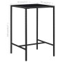 Gartentisch und hohe Hocker und Kissen, 3 Stück, schwarzes PE-Rattan von vidaXL, Gartensets - Ref: Foro24-3064828, Preis: 242...