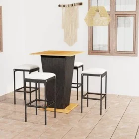 5-piece garden bar furniture set and black PE rattan cushions by vidaXL, Garden sets - Ref: Foro24-3064852, Price: 322,07 €, ...