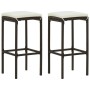 3-piece garden bar furniture set and brown cushions by vidaXL, Garden sets - Ref: Foro24-3064872, Price: 265,28 €, Discount: %