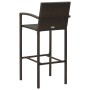 3-piece garden bar set with brown synthetic rattan cushions by vidaXL, Garden sets - Ref: Foro24-3064836, Price: 217,96 €, Di...