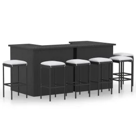 8-piece garden bar set and black synthetic rattan cushions by vidaXL, Garden sets - Ref: Foro24-3064926, Price: 808,20 €, Dis...