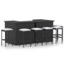 8-piece garden bar set and black synthetic rattan cushions by vidaXL, Garden sets - Ref: Foro24-3064926, Price: 819,92 €, Dis...