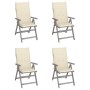 Liegende Gartenstühle mit 4 Kissen aus massivem Akazienholz von vidaXL, Gartenstühle - Ref: Foro24-3065379, Preis: 312,08 €, ...