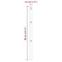 Poste de cerca 52 pcs Plateado 3.2 x 3.2 x 80 cm Acero