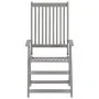 Reclining garden chairs 4 pcs solid acacia wood cushions by vidaXL, Garden chairs - Ref: Foro24-3065379, Price: 278,97 €, Dis...