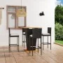 5-piece garden bar furniture set and black PE rattan cushions by vidaXL, Garden sets - Ref: Foro24-3064860, Price: 514,33 €, ...