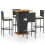 5-piece garden bar furniture set and black PE rattan cushions by vidaXL, Garden sets - Ref: Foro24-3064860, Price: 514,33 €, ...