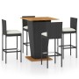 Set mit 5 Gartenbarmöbeln und Kissen PE Rattan schwarz von vidaXL, Gartensets - Ref: Foro24-3064860, Preis: 525,67 €, Rabatt: %