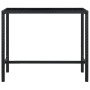 Gartentisch und hohe Hocker und Kissen 5 Stück schwarzes PE-Rattan von vidaXL, Gartensets - Ref: Foro24-3064832, Preis: 440,4...