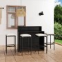 5-Piece Garden Bar Furniture Set and Cushions Black by vidaXL, Garden sets - Ref: Foro24-3064879, Price: 319,44 €, Discount: %