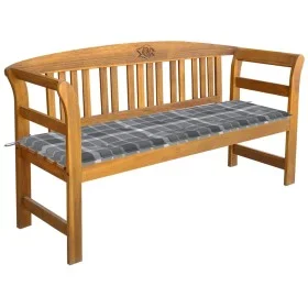 Solid acacia wood garden bench with cushion, 157 cm by vidaXL, garden benches - Ref: Foro24-3064280, Price: 194,16 €, Discoun...