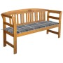 Gartenbank mit Kissen massives Akazienholz 157 cm von vidaXL, Gartenbänke - Ref: Foro24-3064280, Preis: 185,42 €, Rabatt: %