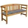 Solid acacia wood garden bench with cushion, 157 cm by vidaXL, garden benches - Ref: Foro24-3064280, Price: 194,16 €, Discoun...