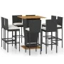 Garden bar set 9 pieces with black PE rattan cushions by vidaXL, Garden sets - Ref: Foro24-3064862, Price: 805,48 €, Discount: %