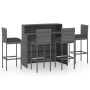 5-teiliges Garten-Barmöbel-Set und graue Kissen von vidaXL, Gartensets - Ref: Foro24-3064884, Preis: 513,20 €, Rabatt: %