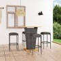 5-teiliges Garten-Barmöbel-Set und graue PE-Rattan-Kissen von vidaXL, Gartensets - Ref: Foro24-3064853, Preis: 340,57 €, Raba...