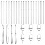 Poste de cerca 26 pcs Plateado 3.2 x 3.2 x 200 cm Acero