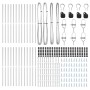 Poste de cerca 26 pcs Plateado 3.2 x 3.2 x 200 cm Acero