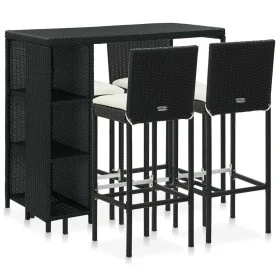5-piece garden bar set and black synthetic rattan cushions by vidaXL, Garden sets - Ref: Foro24-3064918, Price: 399,92 €, Dis...