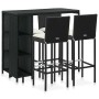5-piece garden bar set and black synthetic rattan cushions by vidaXL, Garden sets - Ref: Foro24-3064918, Price: 404,94 €, Dis...
