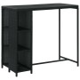 5-teiliges Gartenbar-Set und schwarze Kissen aus synthetischem Rattan von vidaXL, Gartensets - Ref: Foro24-3064918, Preis: 40...
