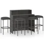 5-teiliges Garten-Barmöbel-Set und graue Kissen von vidaXL, Gartensets - Ref: Foro24-3064880, Preis: 321,75 €, Rabatt: %
