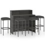 Juego de muebles de bar de jardín de 5 piezas y cojines gris de vidaXL, Conjuntos de jardín - Ref: Foro24-3064880, Precio: 32...