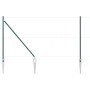 Poste de cerca 26 pcs Plateado 3.2 x 3.2 x 160 cm Acero