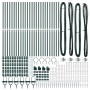 Poste de cerca 26 pcs Plateado 3.2 x 3.2 x 170 cm Acero