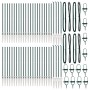 Poste de cerca 52 pcs Plateado 3.2 x 3.2 x 170 cm Acero