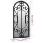 Espejo de jardín hierro negro para uso exterior 100x45 cm de vidaXL, Espejos - Ref: Foro24-318374, Precio: 116,66 €, Descuent...