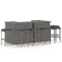 Garden bar set with 8 pieces and gray synthetic rattan cushions by vidaXL, Garden sets - Ref: Foro24-3064927, Price: 741,42 €...