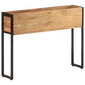 Jardinera de madera maciza de acacia 90x20x68 cm