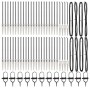 Poste de cerca 52 pcs Plateado 3.2 x 3.2 x 120 cm Acero