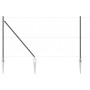 Poste de cerca 26 pcs Plateado 3.2 x 3.2 x 140 cm Acero