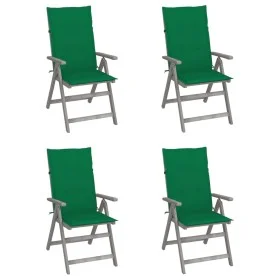 Liegende Gartenstühle mit 4 Kissen aus massivem Akazienholz von vidaXL, Gartenstühle - Ref: Foro24-3065382, Preis: 280,74 €, ...