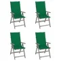 Sillas de jardín reclinables 4 uds madera maciza acacia cojines de vidaXL, Sillas de jardín - Ref: Foro24-3065382, Precio: 28...