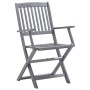 Klappbare Gartenstühle, 6 Stück, Kissen aus massivem Akazienholz von vidaXL, Gartenstühle - Ref: Foro24-3065420, Preis: 301,6...